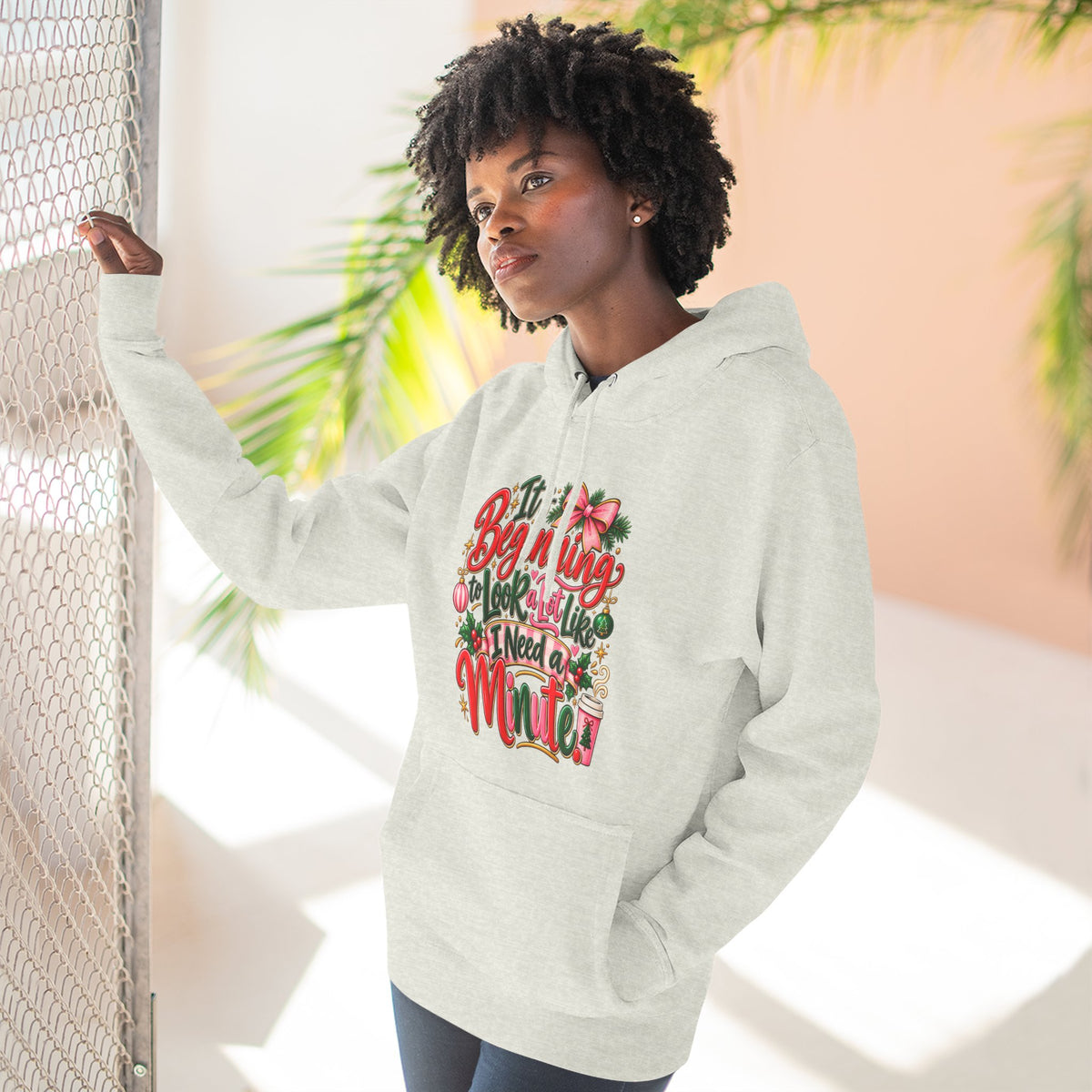 Funny Christmas Text Hoodie | Holiday Typography Sweatshirt