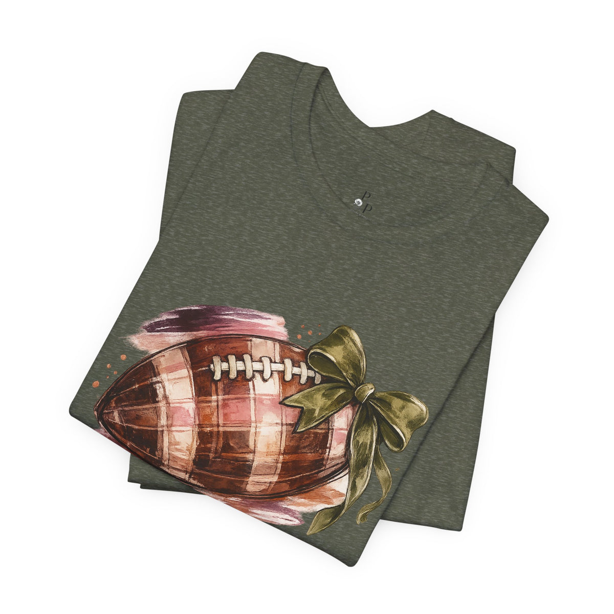Fall Season Plaid Football Tee