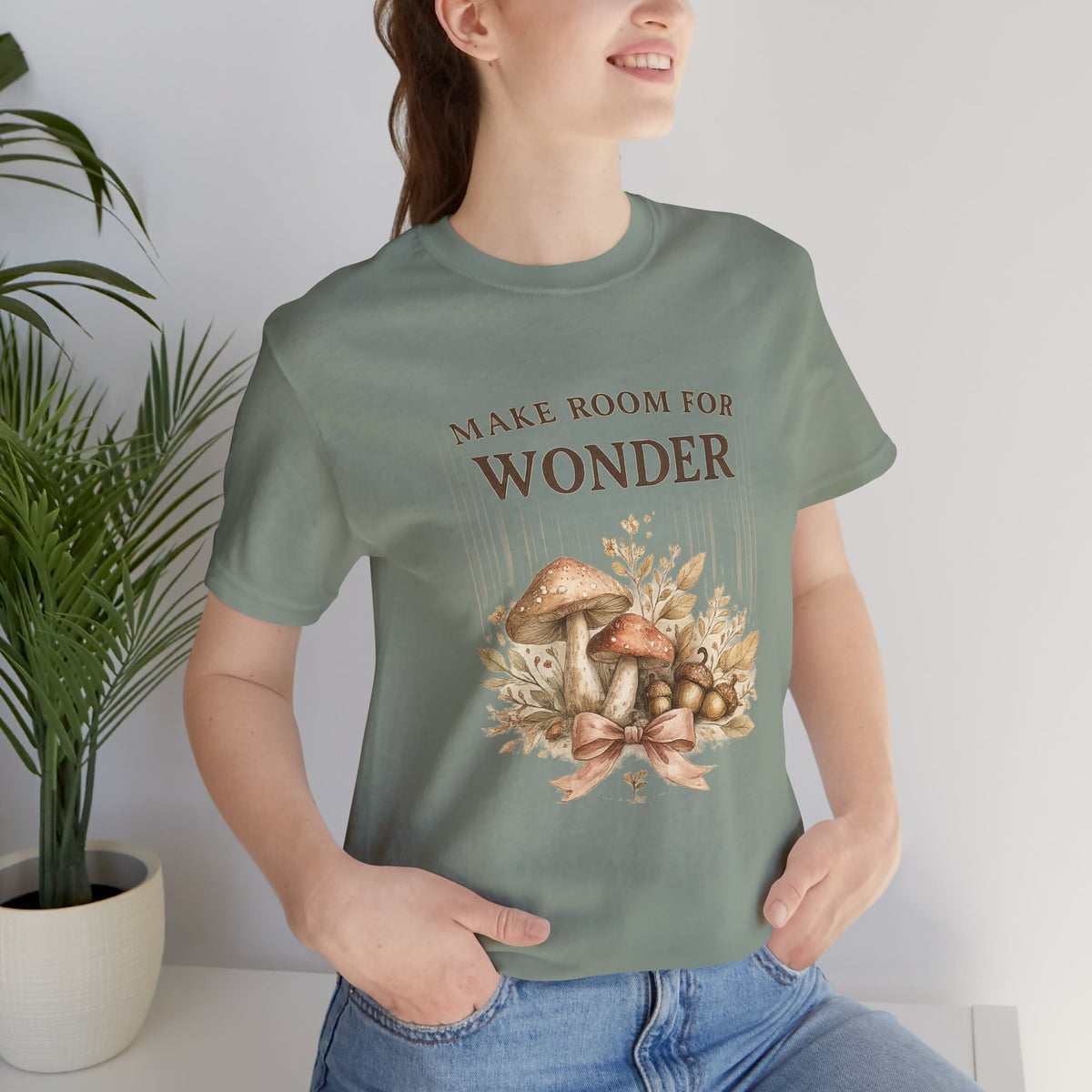 Make Room for Wonder T-Shirt — Botanical Mushroom Graphic Tee