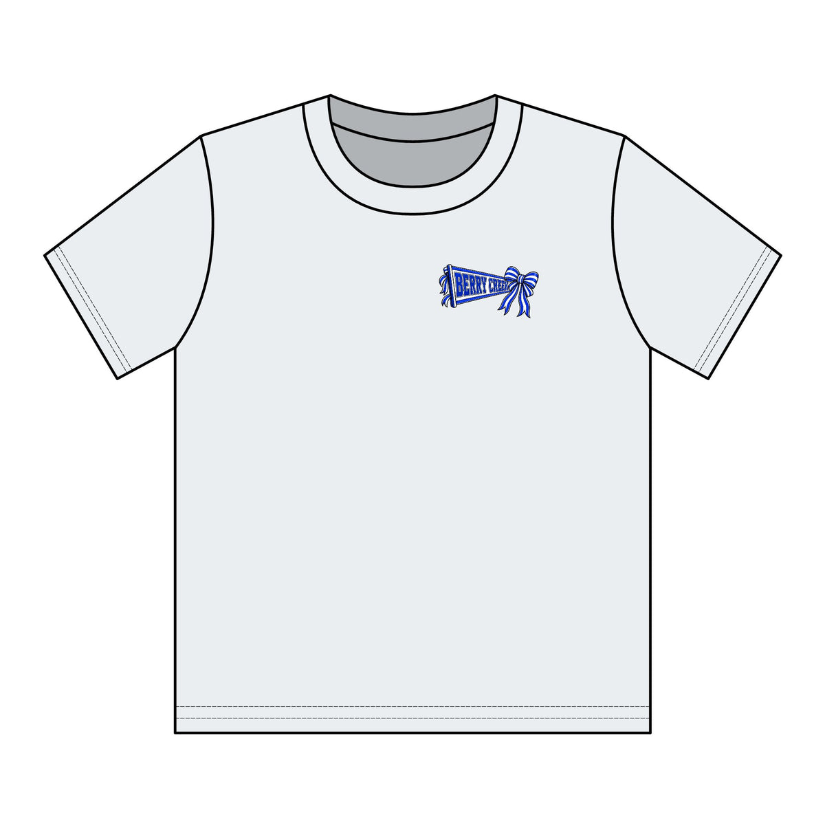 Youth Tee with Blue Firecracker Chest Graphic