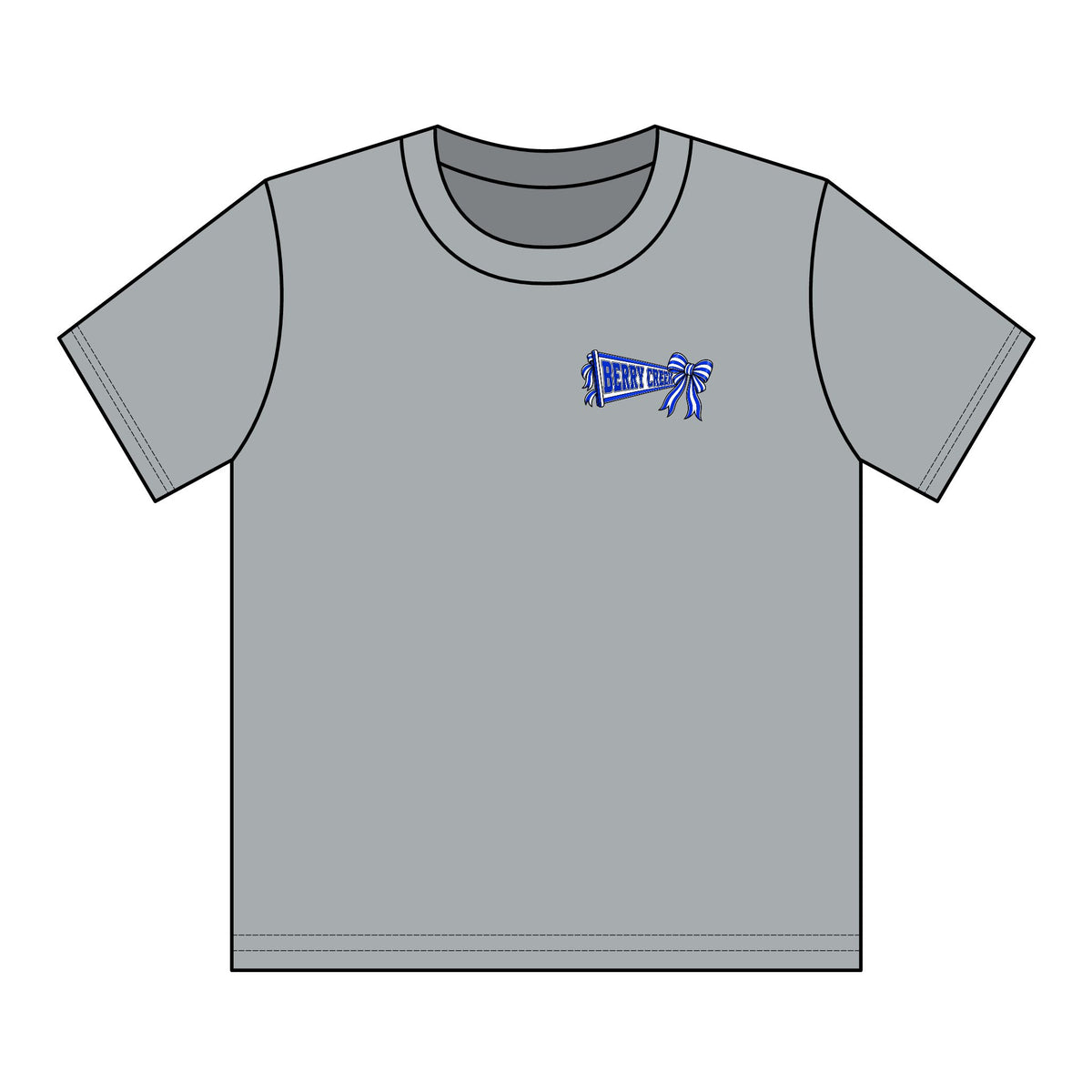 Youth Tee with Blue Firecracker Chest Graphic