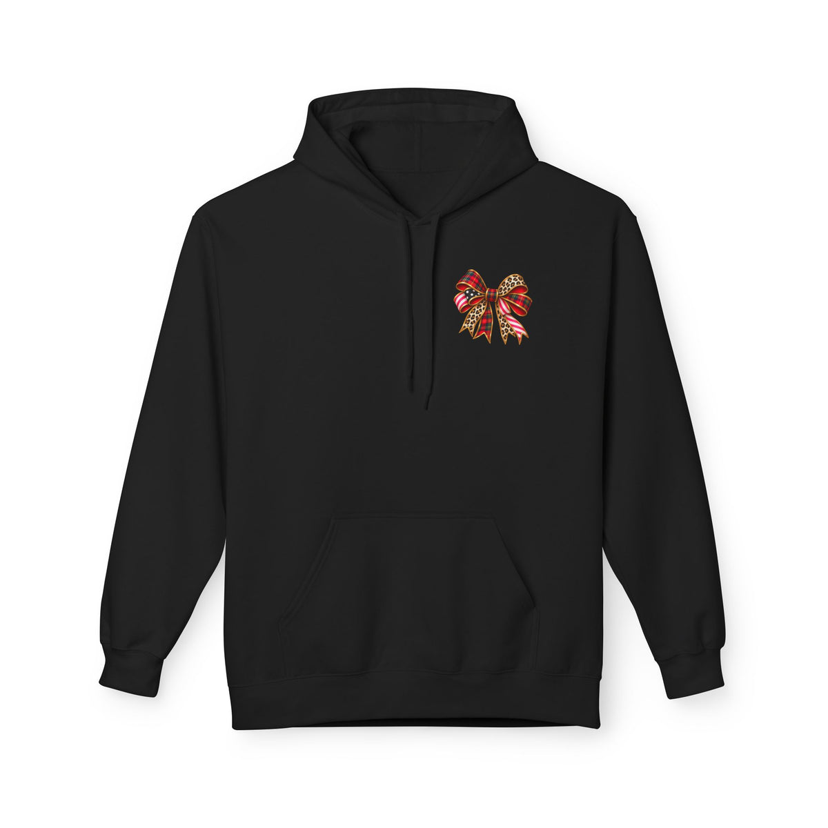 Christmas Typography and Bow Hoodie