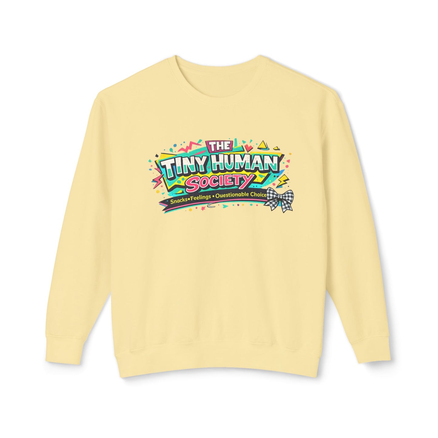 Tiny Human Society -Unisex Lightweight Crewneck Sweatshirt