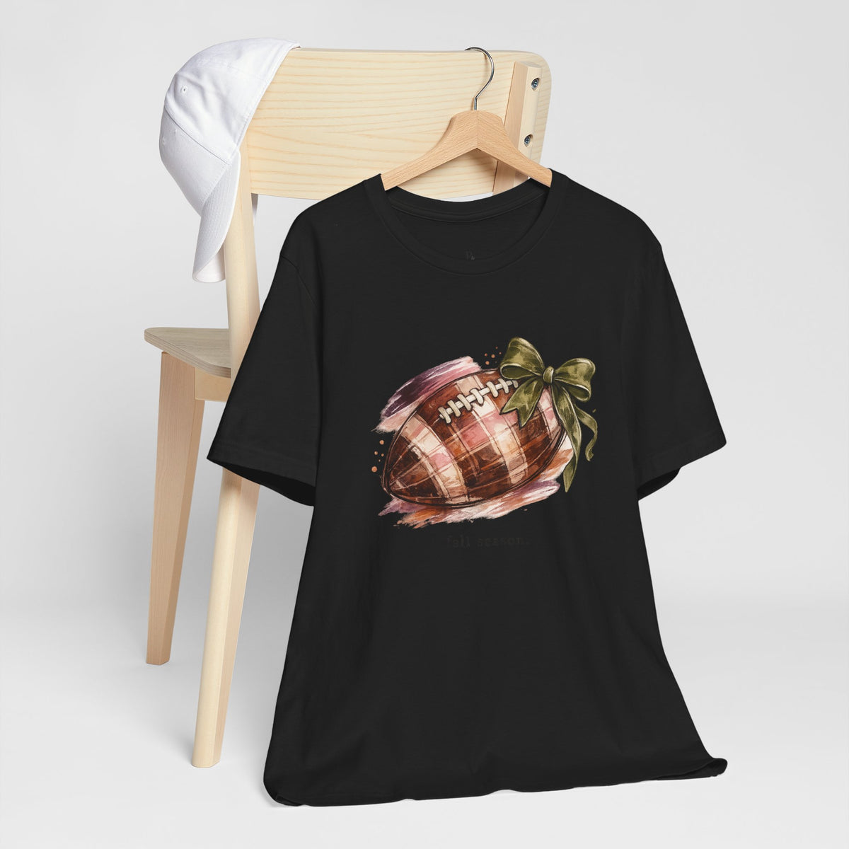 Fall Season Plaid Football Tee
