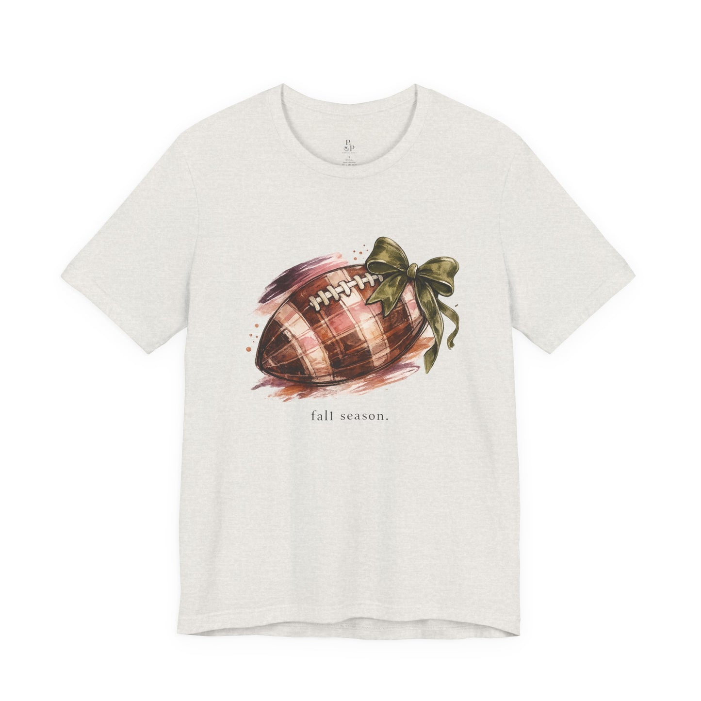 Fall Season Plaid Football Tee
