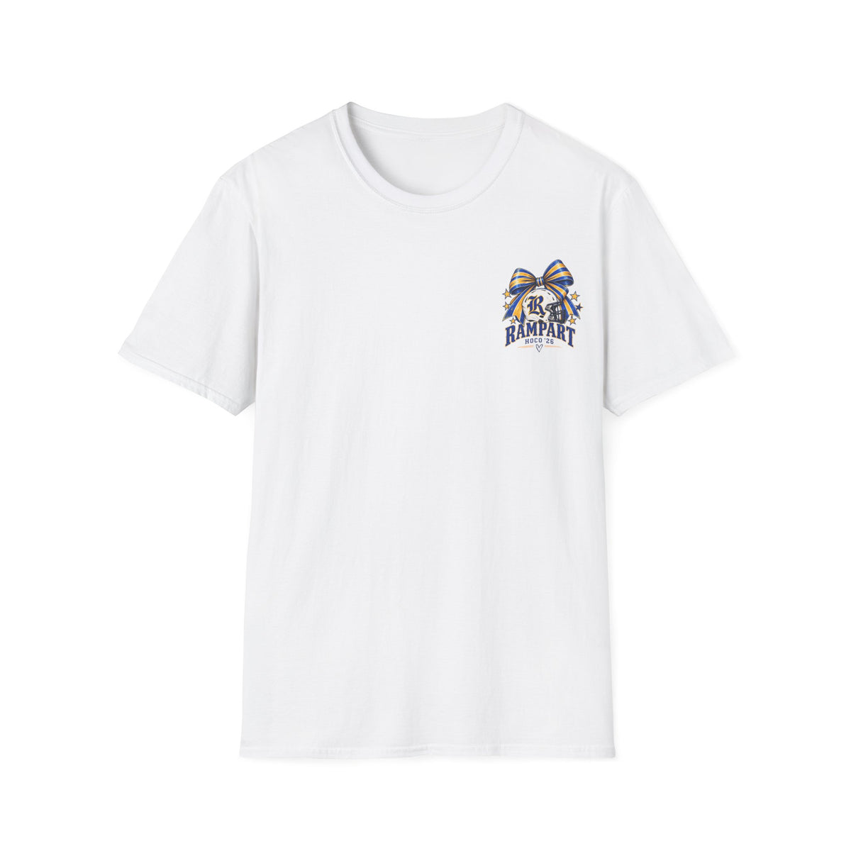 Rampart High School Football Tee — 'Rampart' Vintage Helmet & Football Design