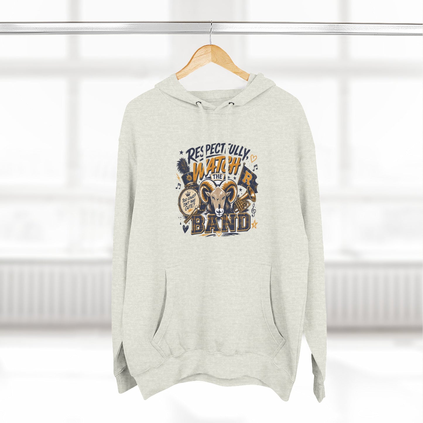 Custom Band  Three-Panel Fleece Hoodie