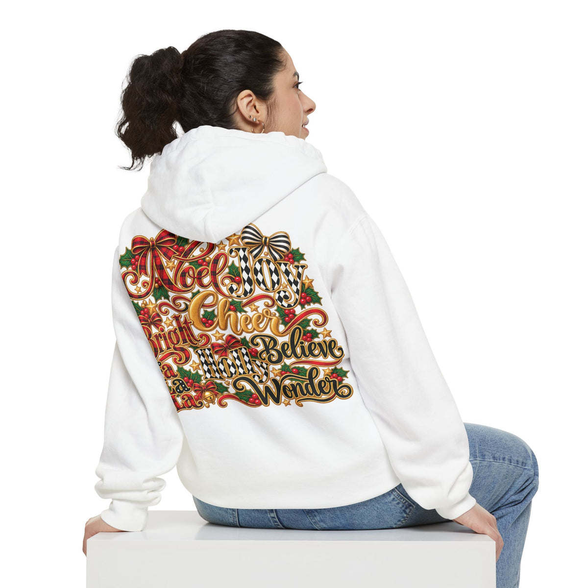 Vintage Floral Bow Christmas Hoodie