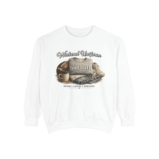 Football Sweatshirt - Unisex Garment-Dyed Sweatshirt