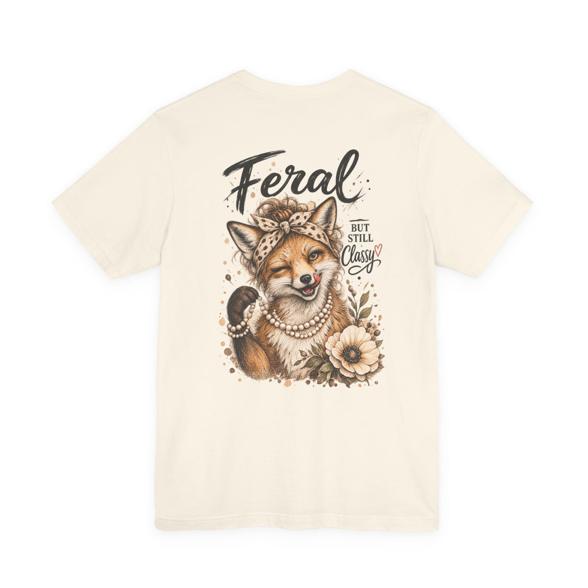 Feral But Still Classy Fox T-Shirt — Cute Vintage Fox Graphic Tee