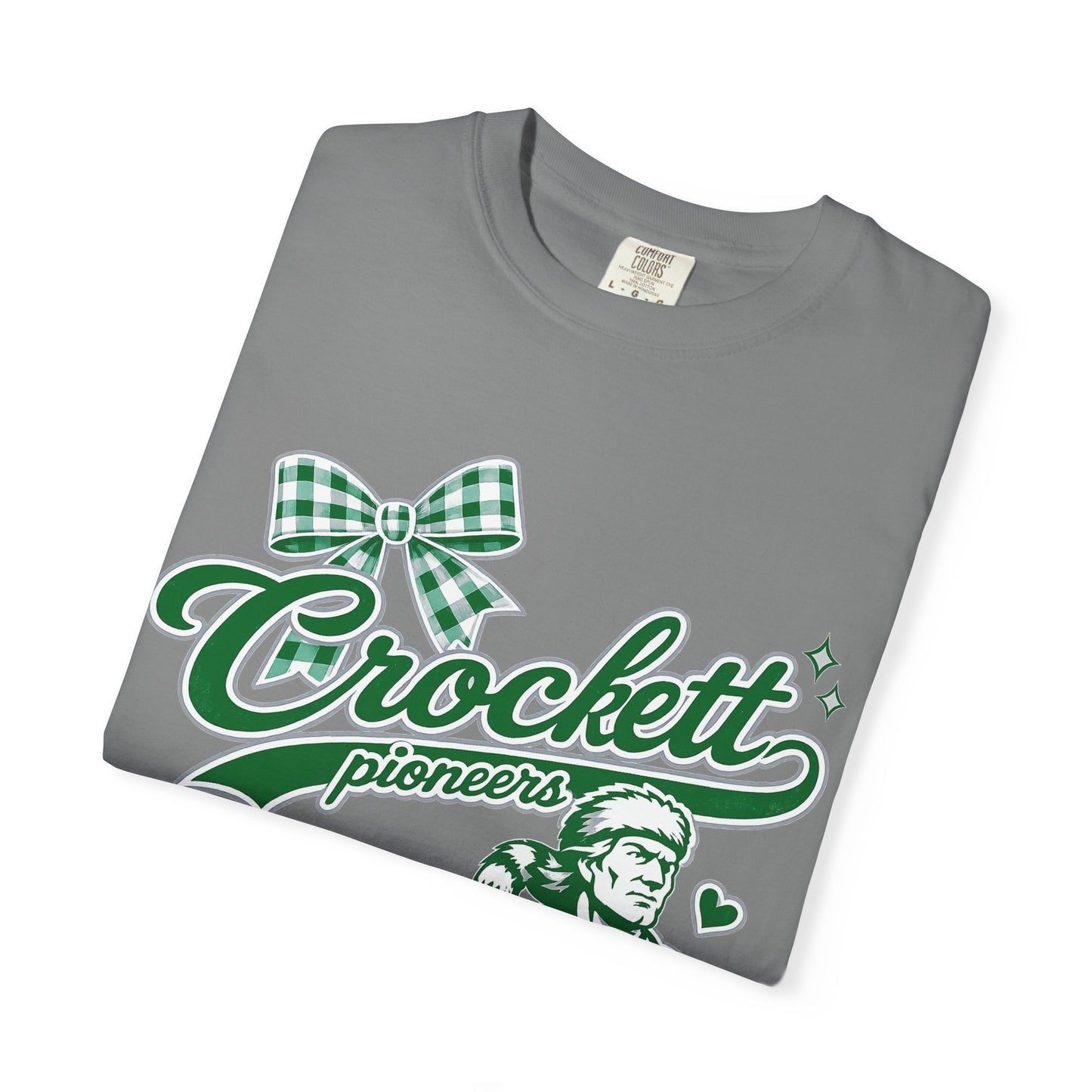 Crockett Pioneers Retro Logo T-Shirt — Vintage Green Script Tee
