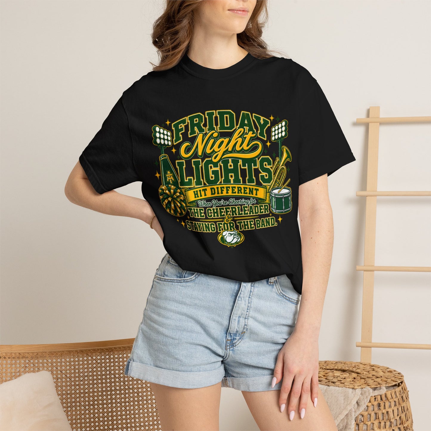 Friday Night Lights Football T-Shirt — Cheerleader & Band School Spirit Tee
