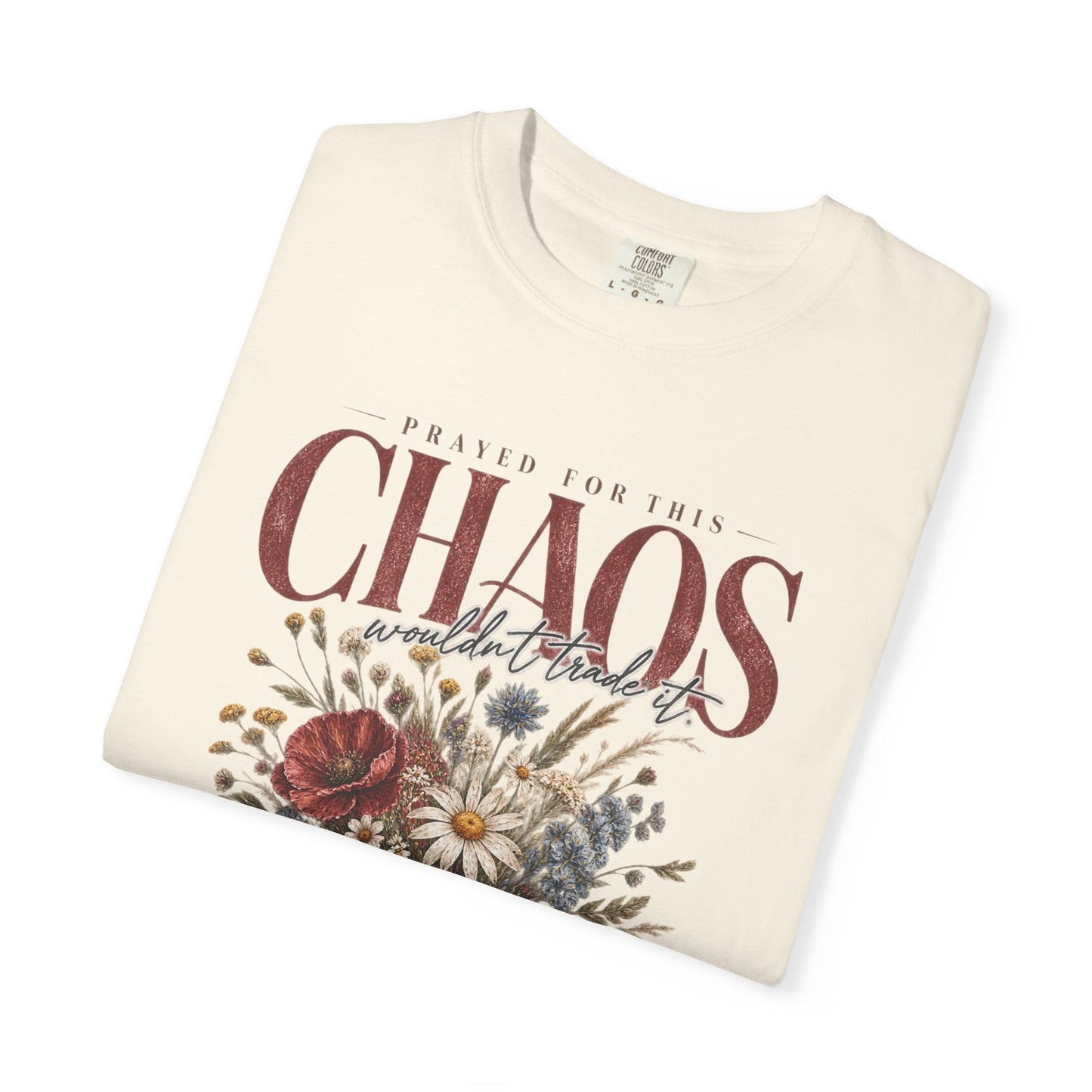 Prayed for This Chaos Shirt | Faith Based Sports Mom Tee | Football Mom Wildflower Shirt | Christian Mom