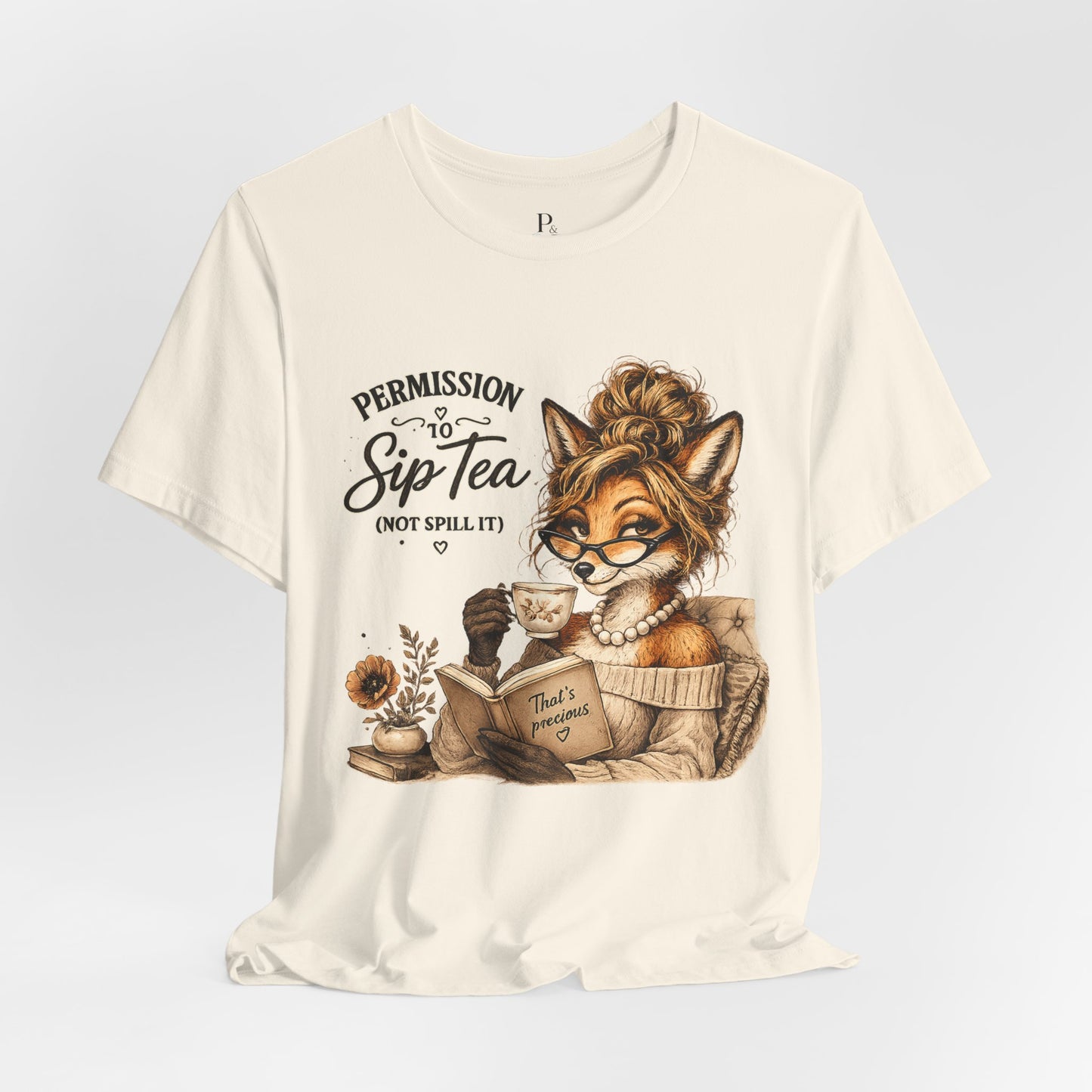 Permission to... Sip the Tea Unisex Jersey Short Sleeve Tee