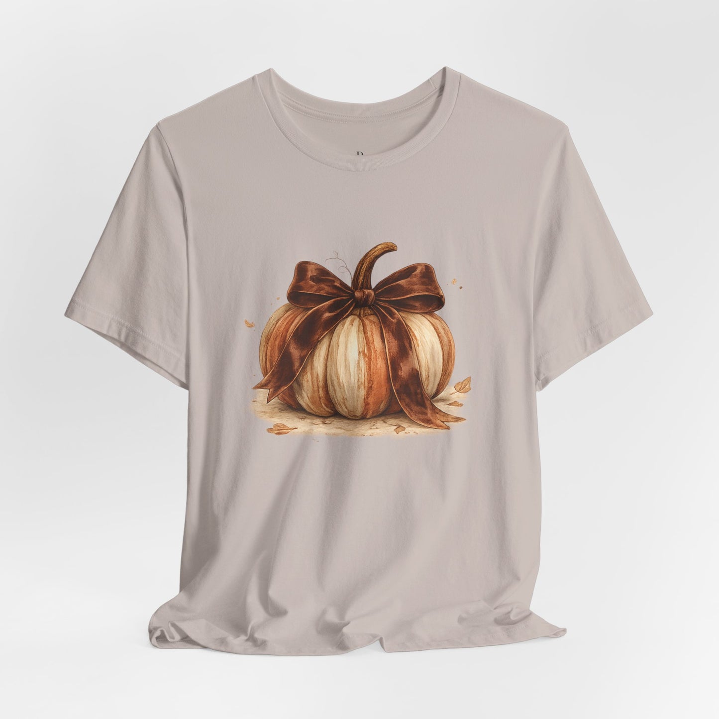 Pumpkin Bow Tee – Watercolor Fall Pumpkin T-Shirt