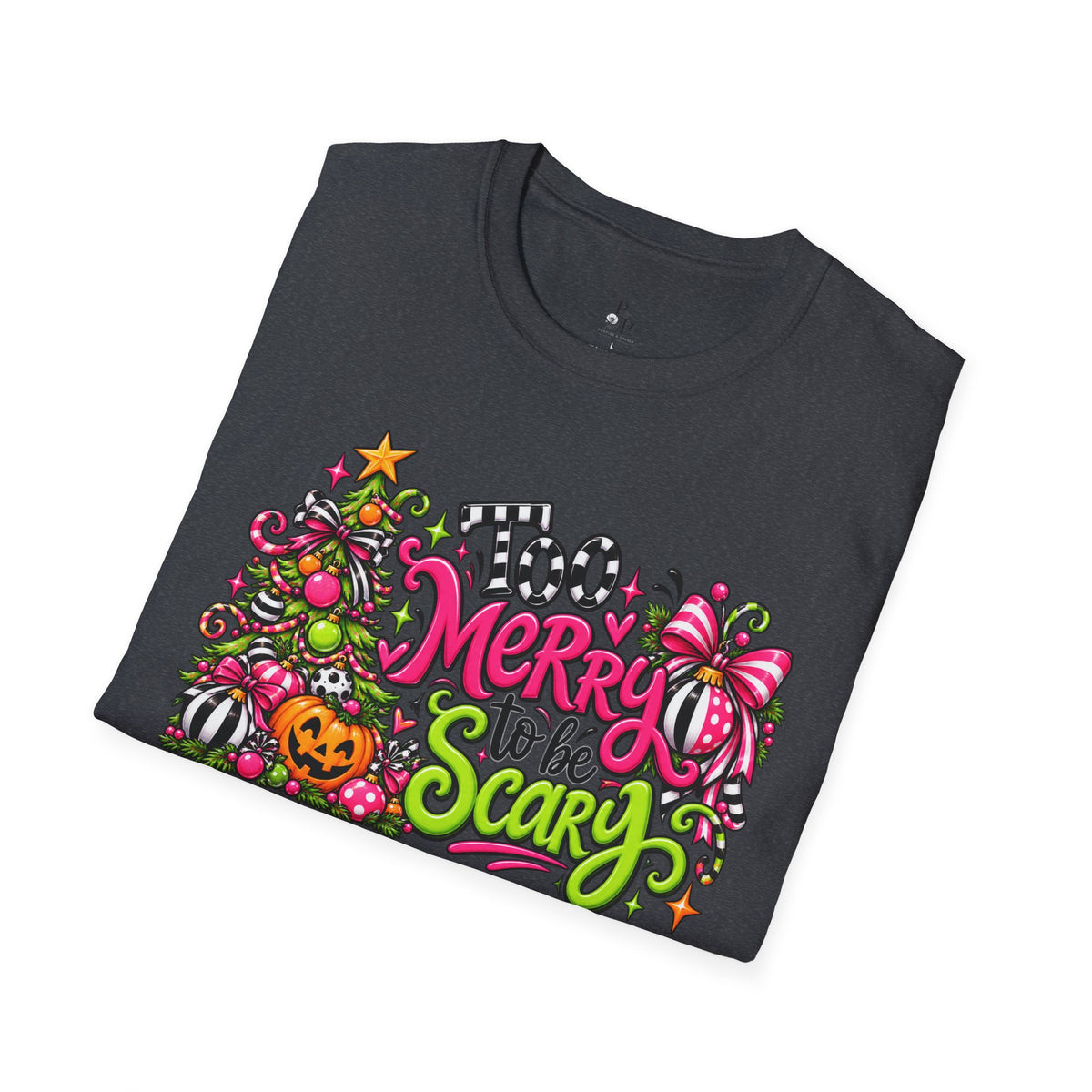 Merry to be Scary Christmas Halloween T-Shirt — Cute Spooky Holiday Graphic Tee