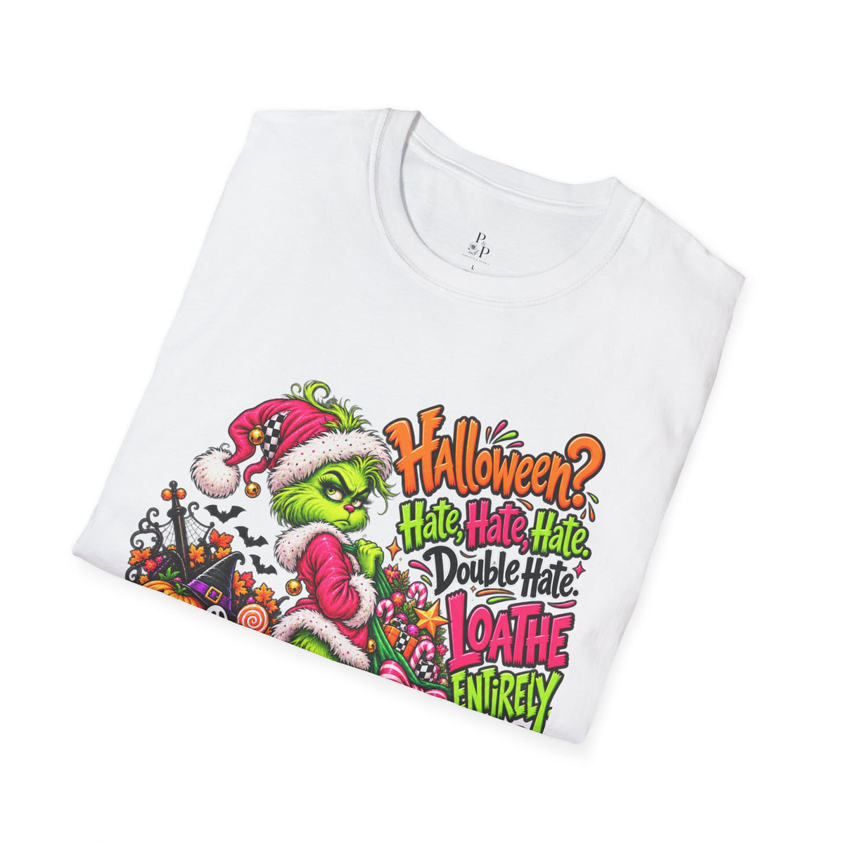 Grinch Halloween T-Shirt — "Halloween? Bah Humbug!" Festive Spooky Holiday Tee