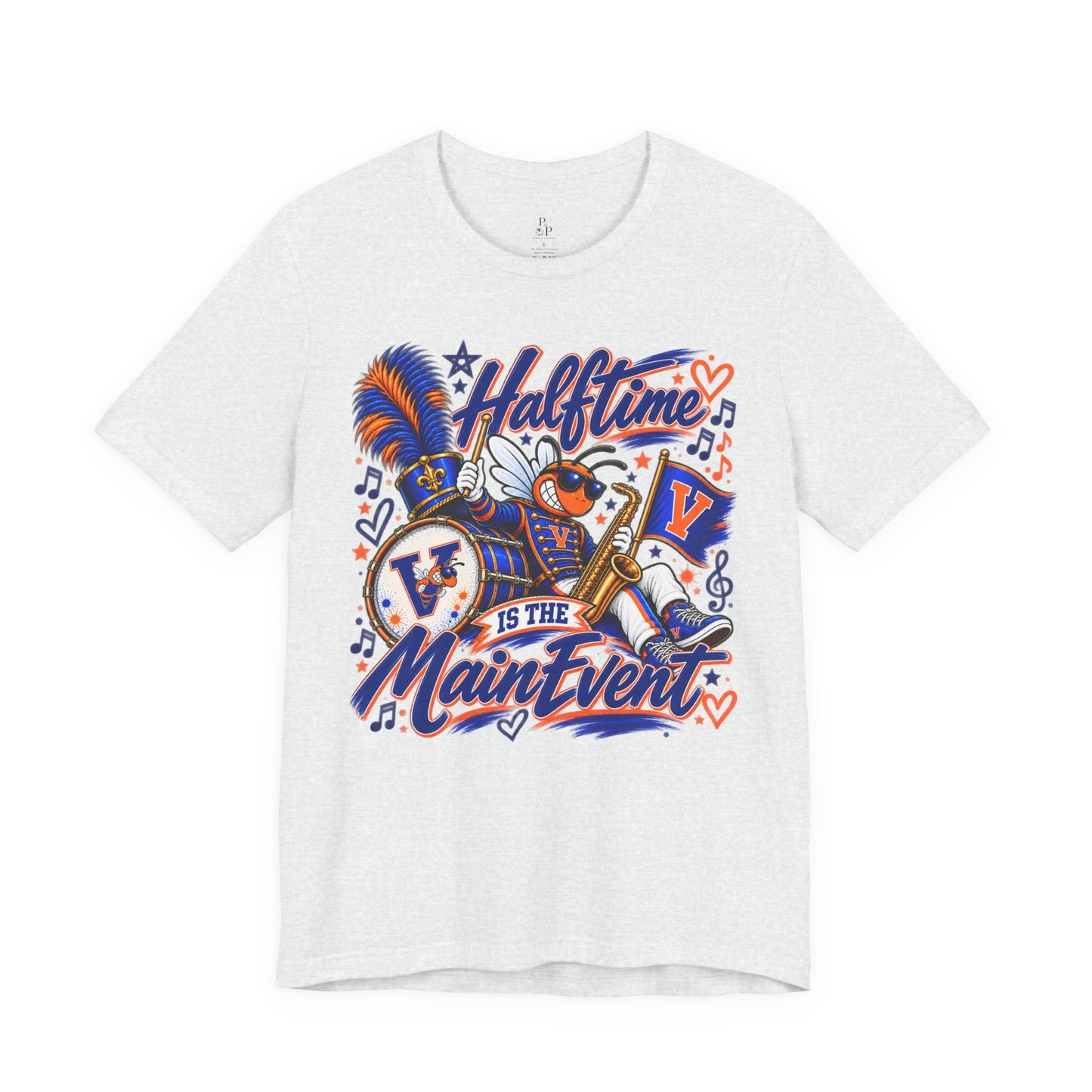 Halftime Is the Main Event Shirt | Marching Band Mom Tee | Band Parent Shirt | Saxophone Band Shirt | Personalized School Spirit Tee