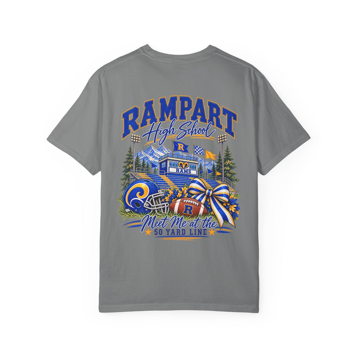 Rampart High School Football T-Shirt – 'Meet Me at the 50 Yard Line' Team Tee