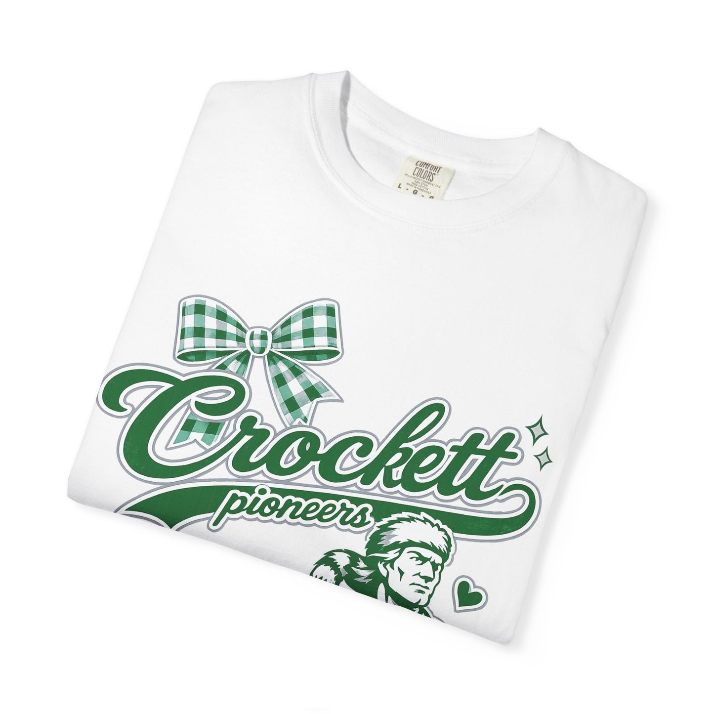 Crockett Pioneers Retro Logo T-Shirt — Vintage Green Script Tee