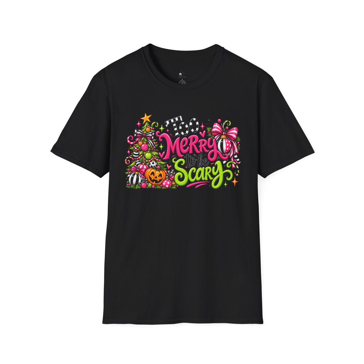 Merry to be Scary Christmas Halloween T-Shirt — Cute Spooky Holiday Graphic Tee