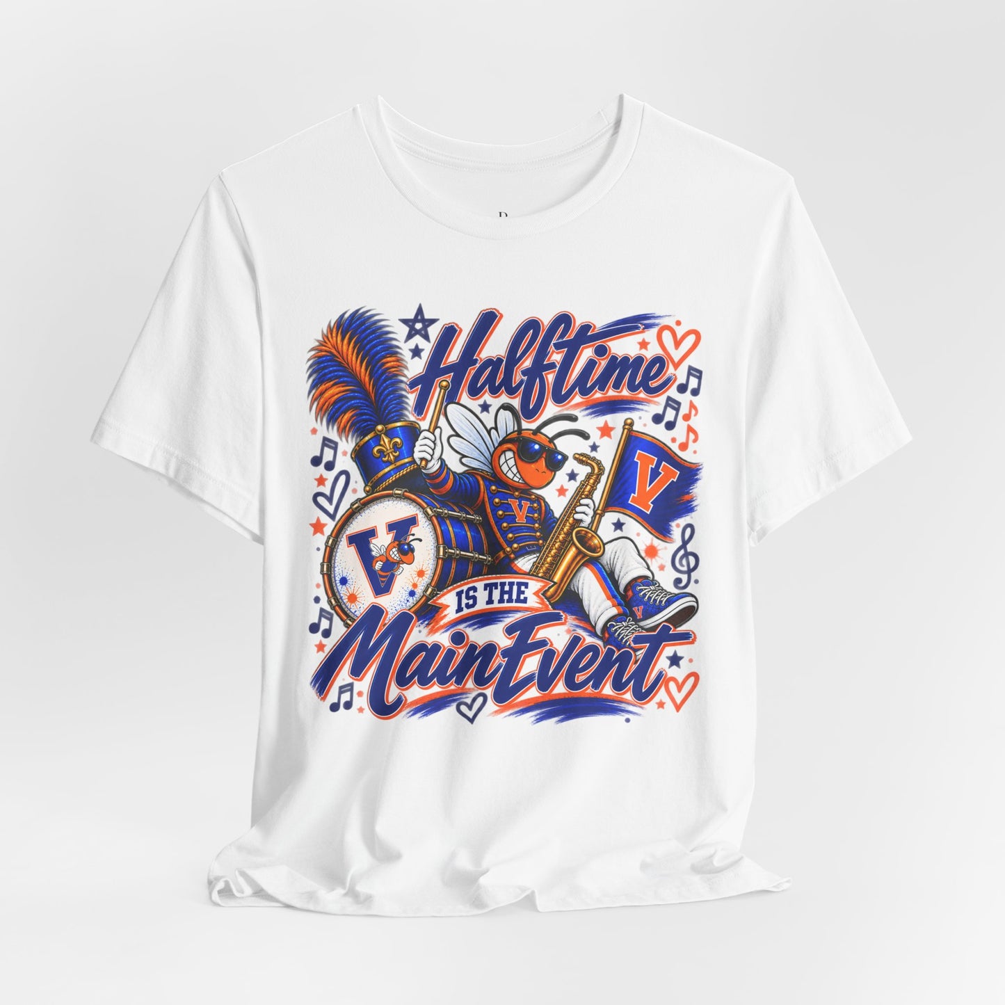 Halftime Is the Main Event Shirt | Marching Band Mom Tee | Band Parent Shirt | Saxophone Band Shirt | Personalized School Spirit Tee