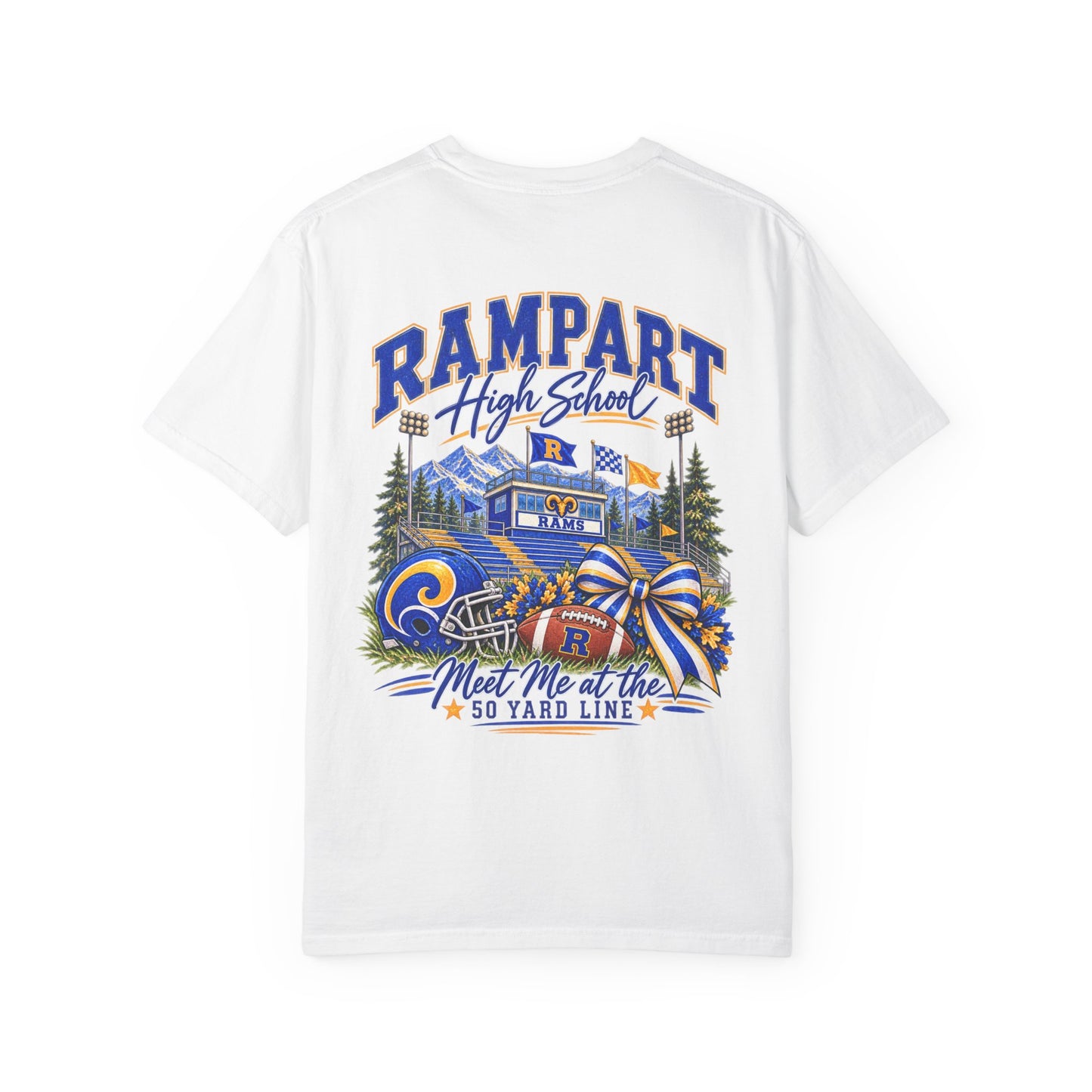 Rampart High School Football T-Shirt – 'Meet Me at the 50 Yard Line' Team Tee