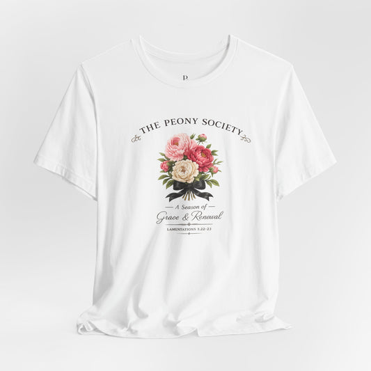 The Peony Society- Unisex Jersey Short Sleeve Tee