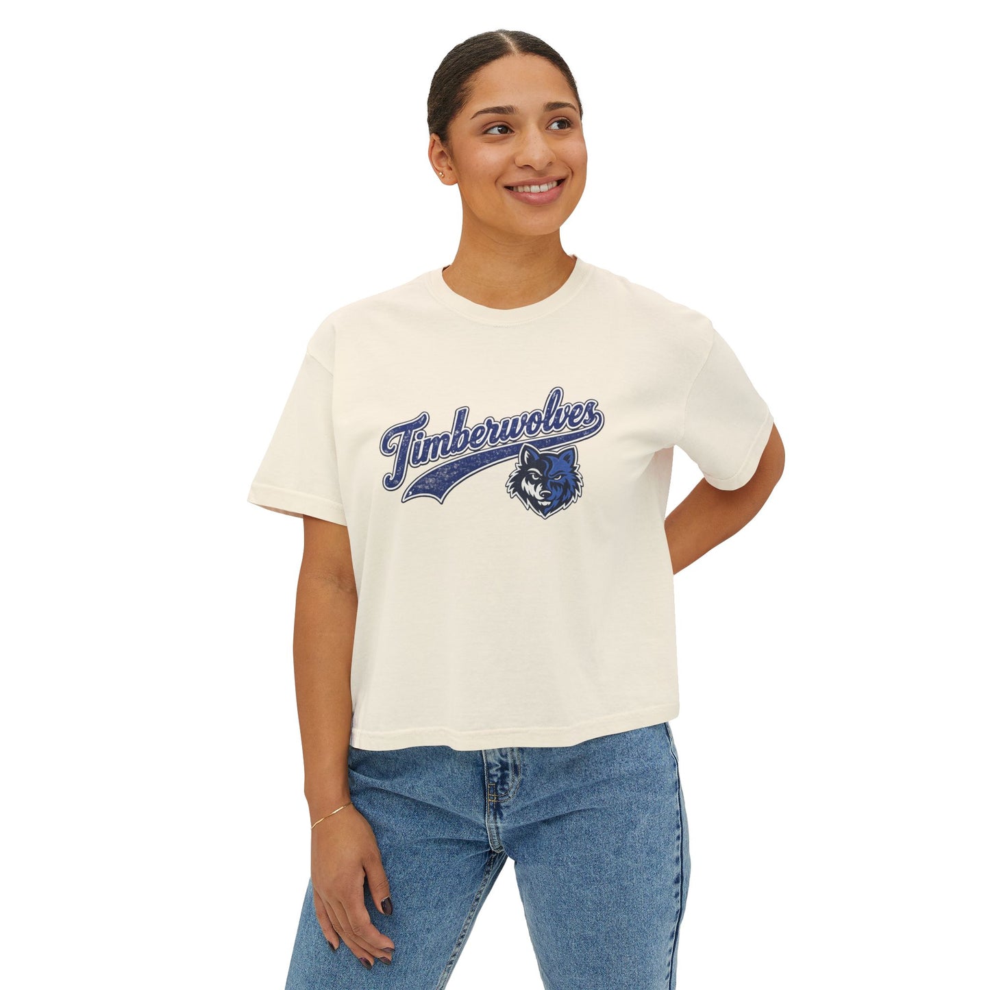 Vintage Timberwolves -Women's Boxy Tee