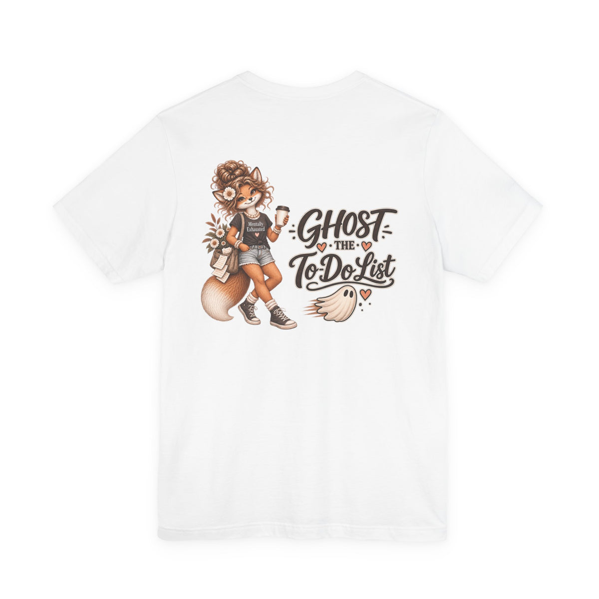 Ghost the To-Do List T-Shirt — Cute Fox Girl Halloween Graphic Tee