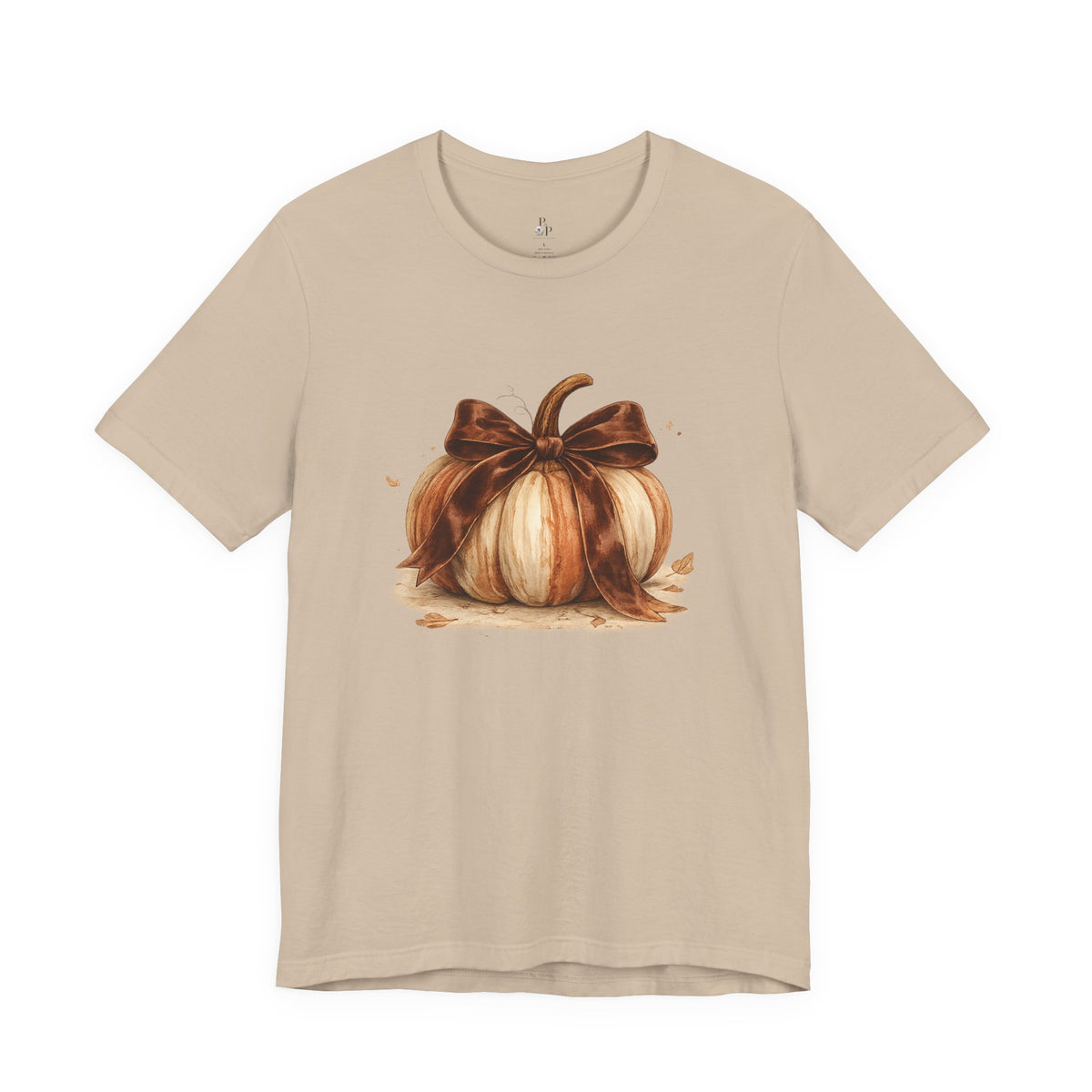 Pumpkin Bow Tee – Watercolor Fall Pumpkin T-Shirt