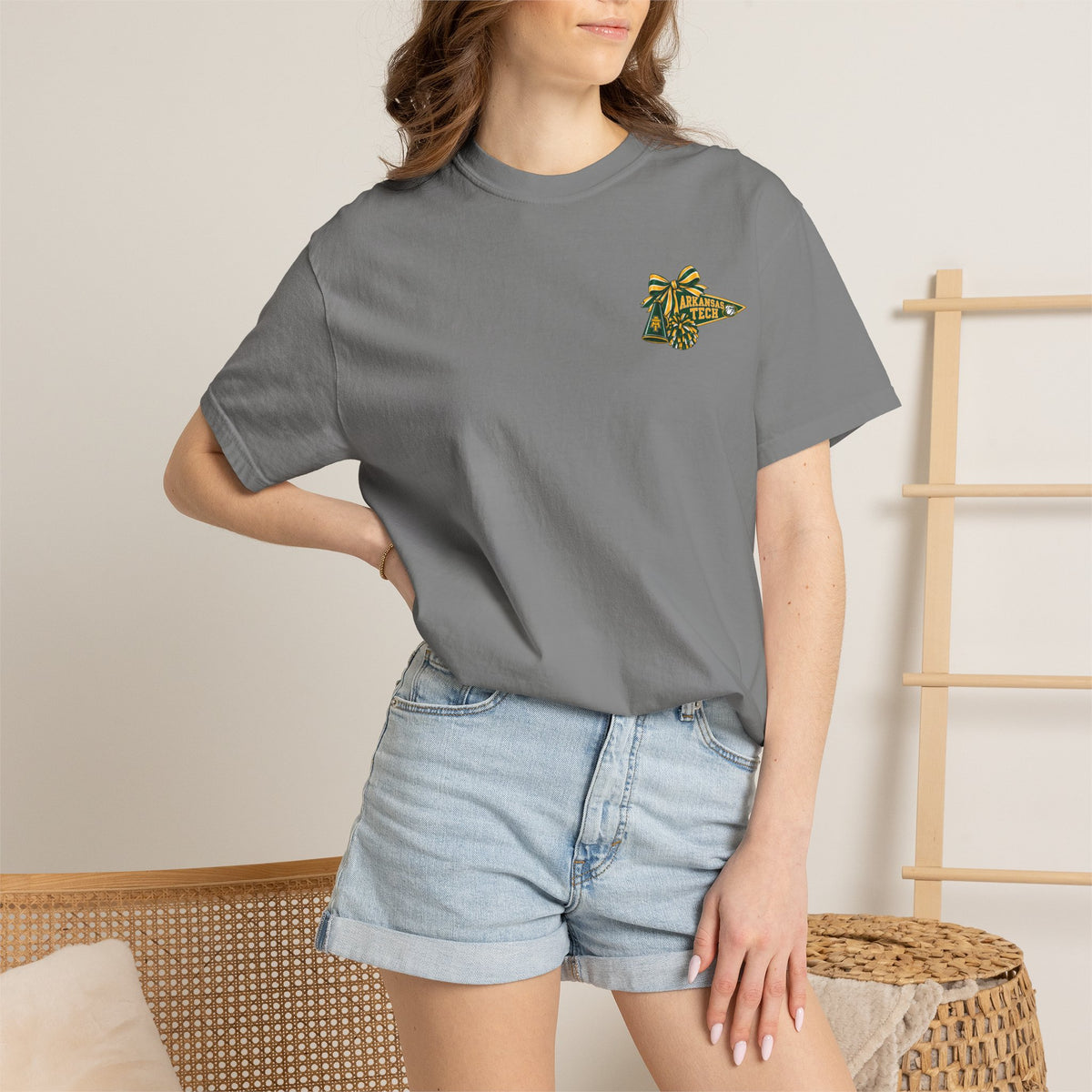 Sideline & Band Mom T-Shirt — "She’s On The Sideline, She Is Also In The Band" Football Cheer Tee