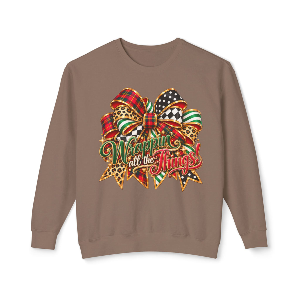 Wrapped in All the Things Christmas Bow Sweatshirt