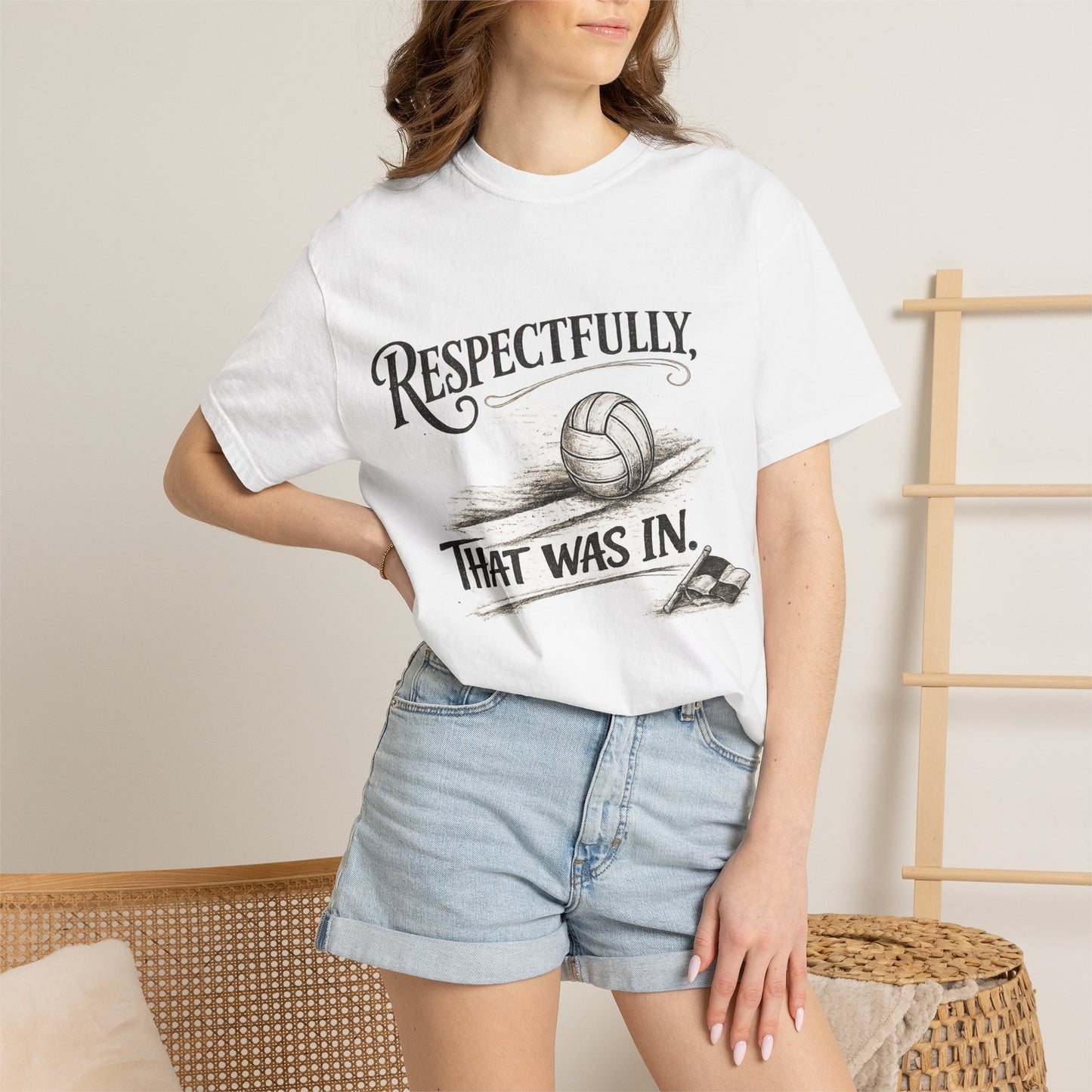 Respectfully Volleyball - Unisex Garment-Dyed T-shirt