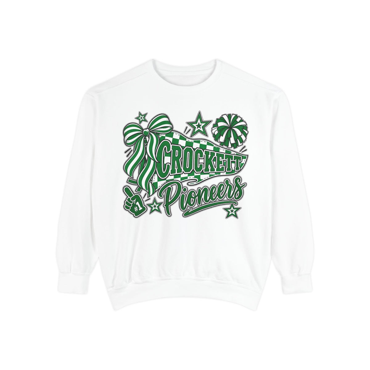 Crockett Pioneers Green  Crewneck Sweatshirt