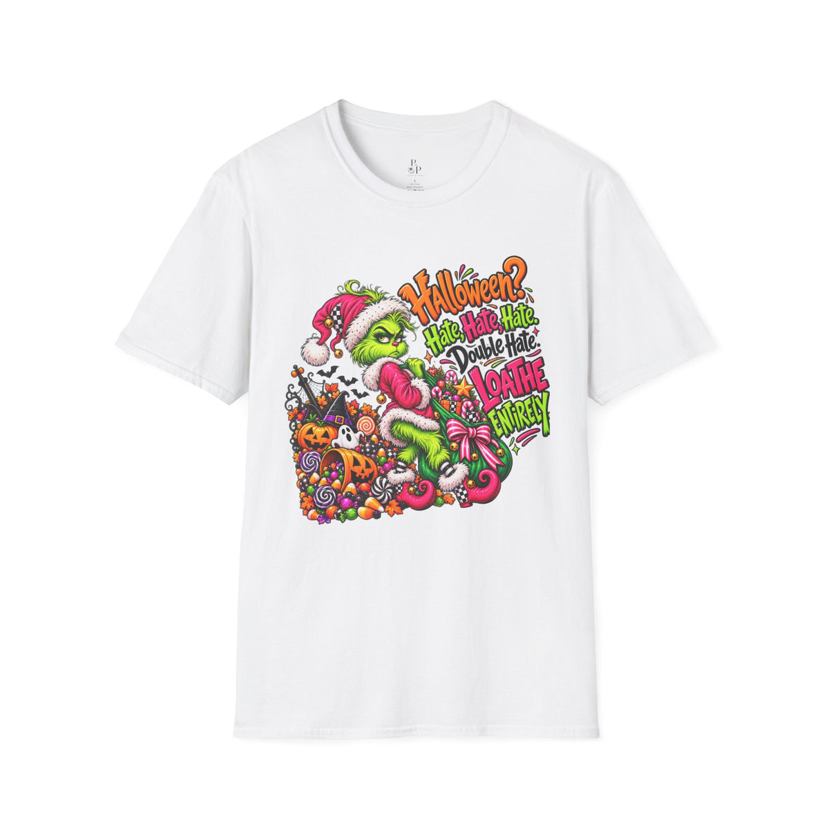 Grinch Halloween T-Shirt — "Halloween? Bah Humbug!" Festive Spooky Holiday Tee