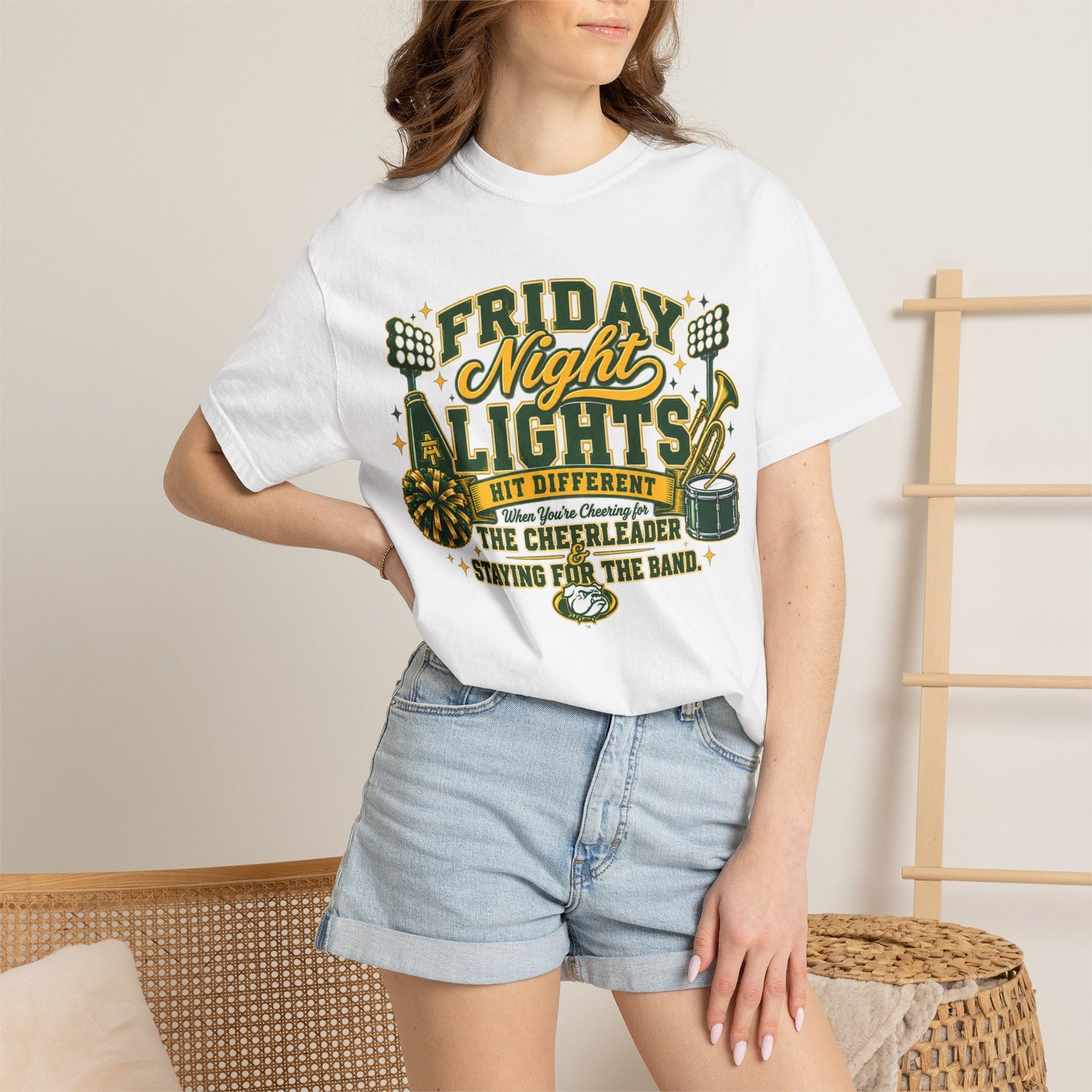 Friday Night Lights Football T-Shirt — Cheerleader & Band School Spirit Tee