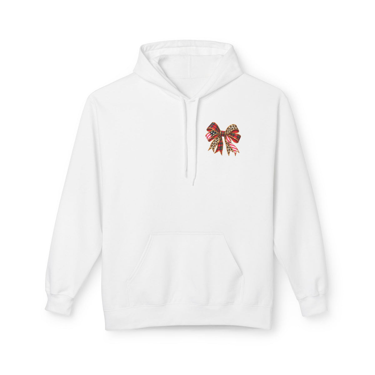 Christmas Typography and Bow Hoodie