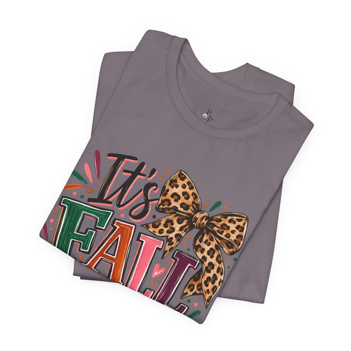 It's Fall Y'all Tee — Leopard Bow Autumn Graphic T-Shirt