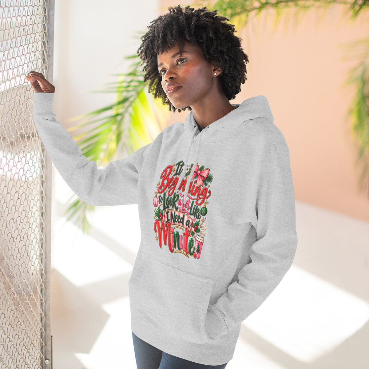 Funny Christmas Text Hoodie | Holiday Typography Sweatshirt