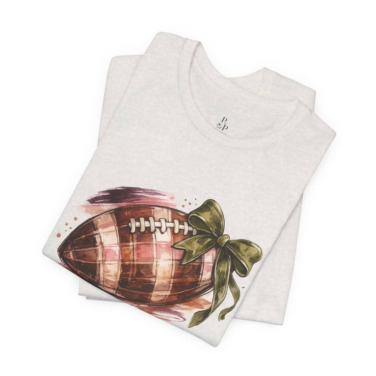 Fall Season Plaid Football Tee