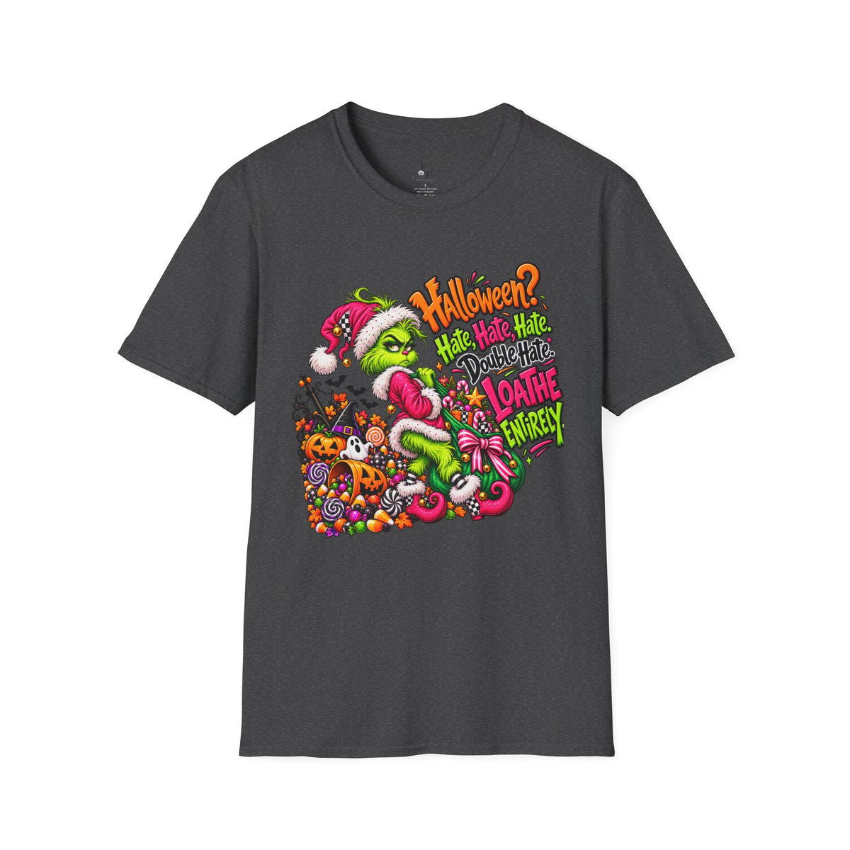 Grinch Halloween T-Shirt — "Halloween? Bah Humbug!" Festive Spooky Holiday Tee