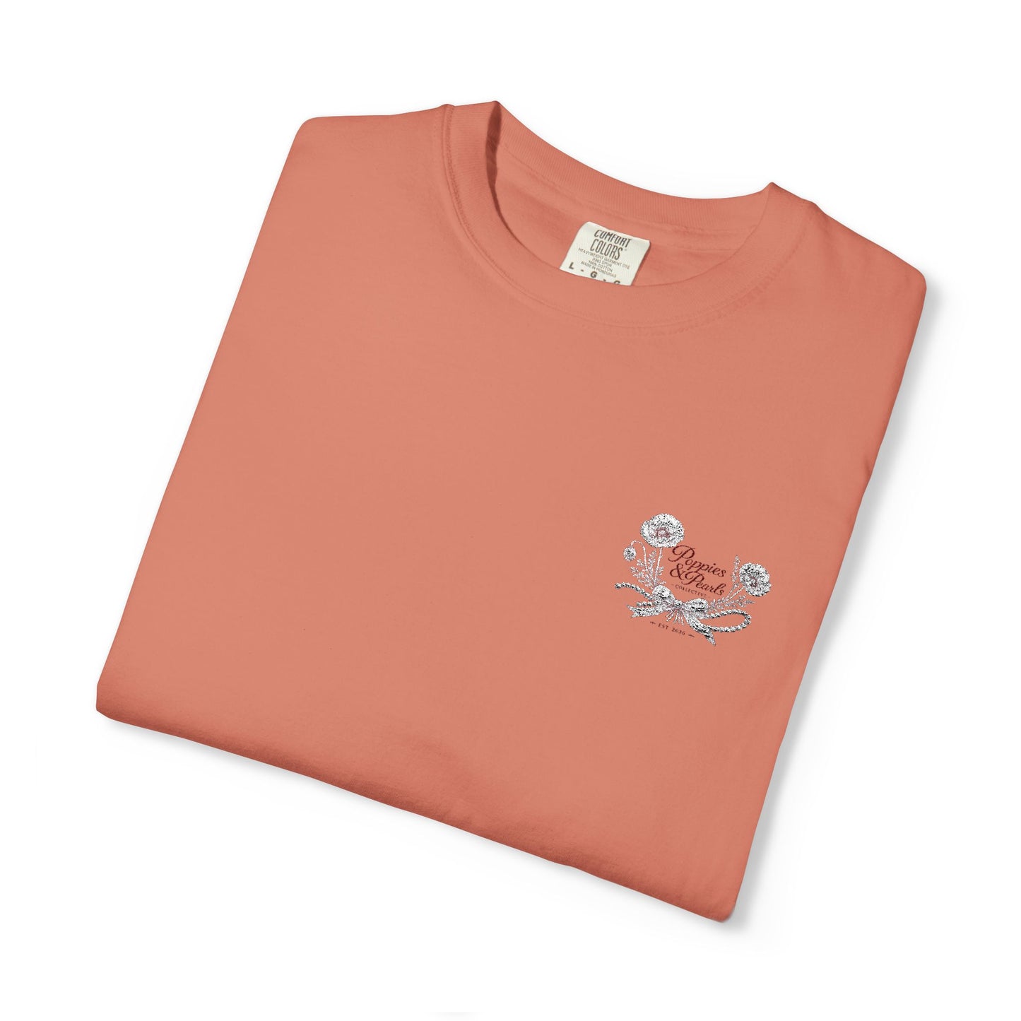 Poppies & Pearls Unisex Garment-Dyed T-shirt