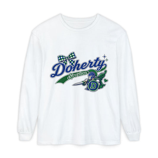 Custom High School Shirt-Unisex Garment-dyed Long Sleeve T-Shirt