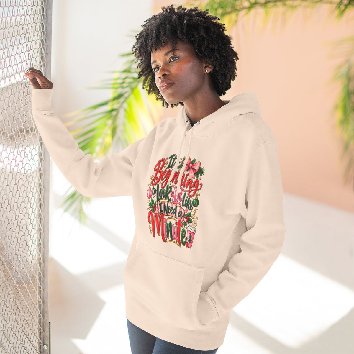 Funny Christmas Text Hoodie | Holiday Typography Sweatshirt