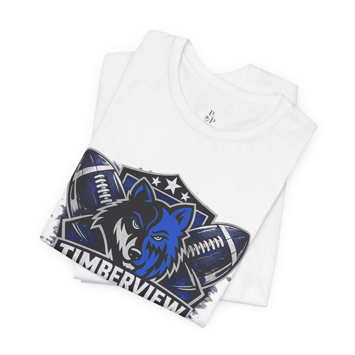 Timberview Football Wolf Logo T-Shirt