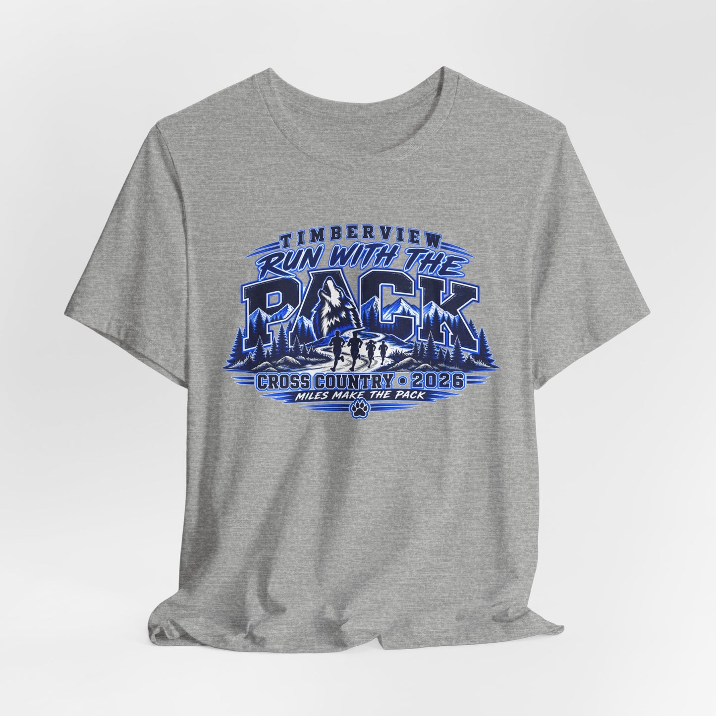 Run With The Pack Cross Country T-Shirt – Timberview 2026 Race Tee