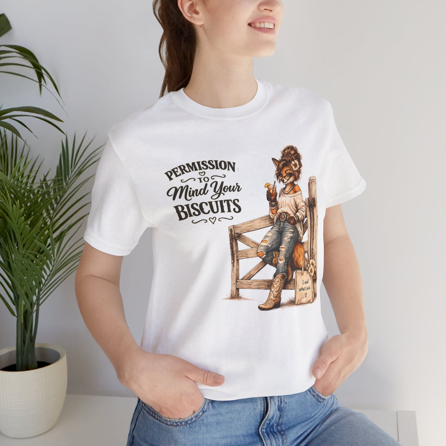 Permission to... Mind your own Biscuits Unisex Jersey Short Sleeve Tee