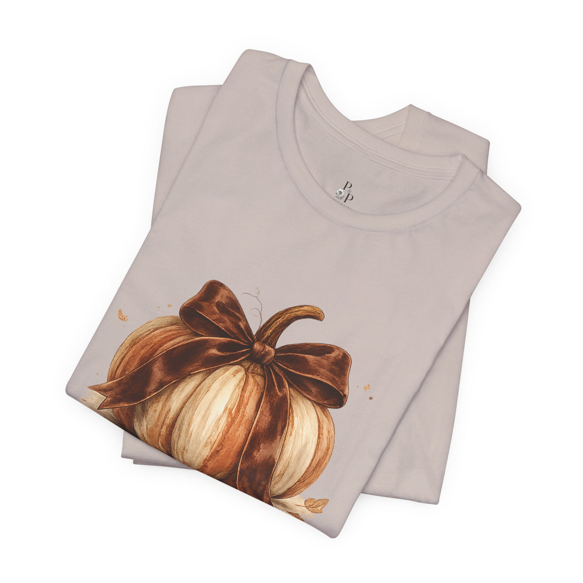 Pumpkin Bow Tee – Watercolor Fall Pumpkin T-Shirt