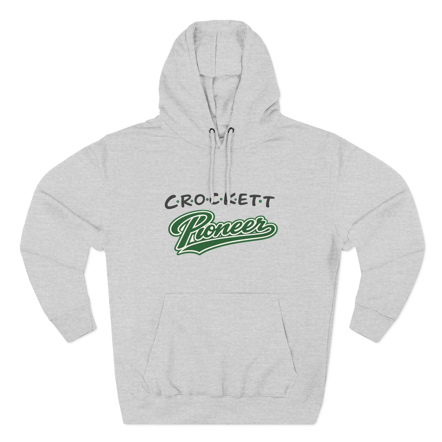 Crockett Pioneer Hoodie — Vintage Script Green Logo Fleece